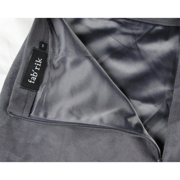 SALE! Suede Gray Short Mini Skirt - Picture 4 of 4